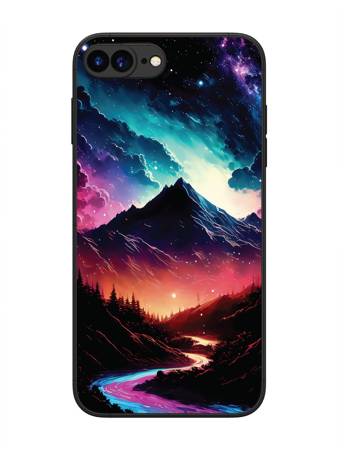 iPhone 8 Plus mountain-valley-Colorful-cloud-at-night