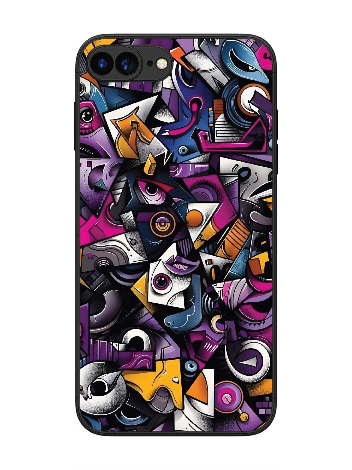 iPhone 7 Plus Abstract Geometric Graffiti Chaos