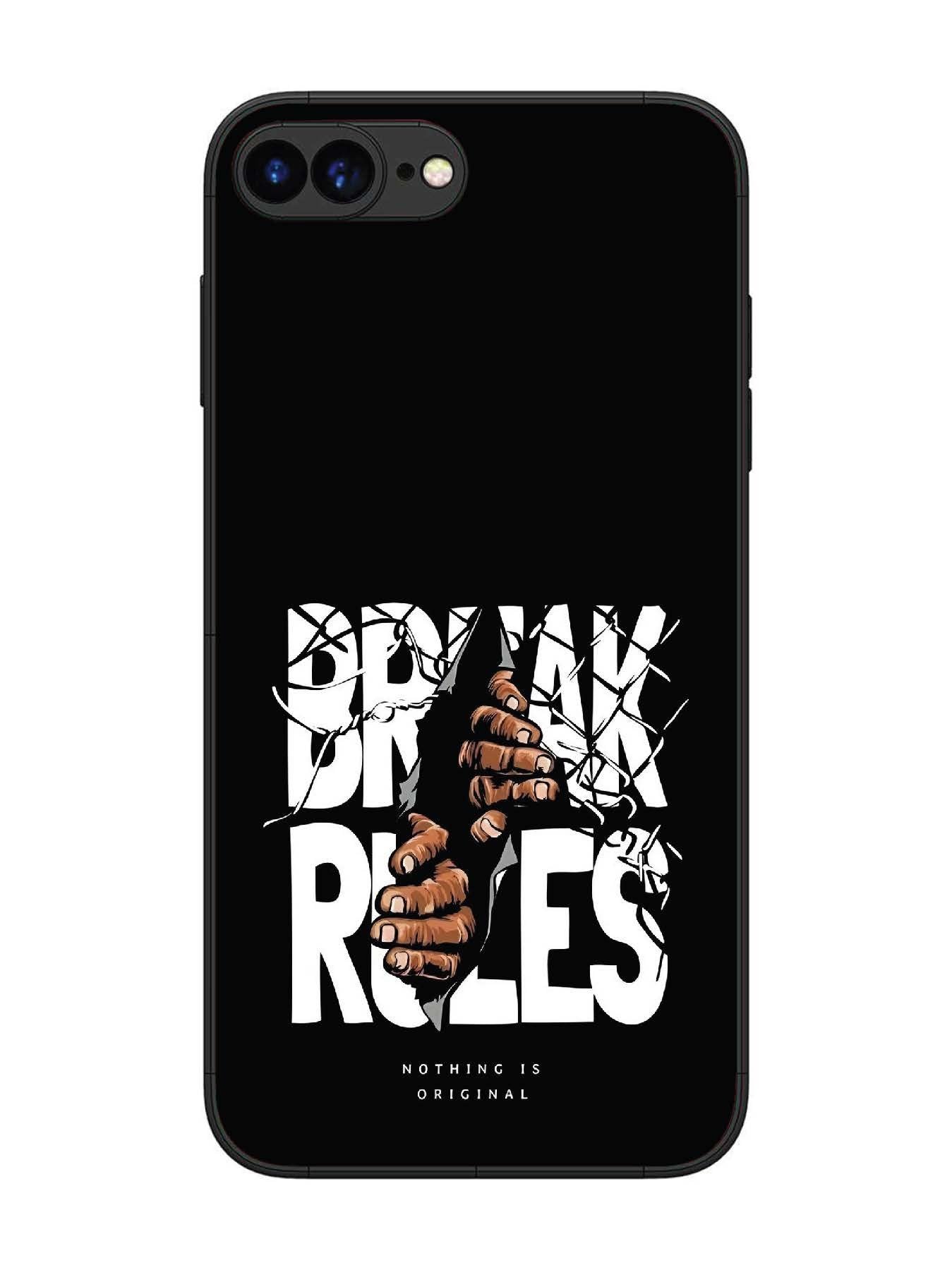 iPhone 8 Plus Break Rules Gritty Typography Art