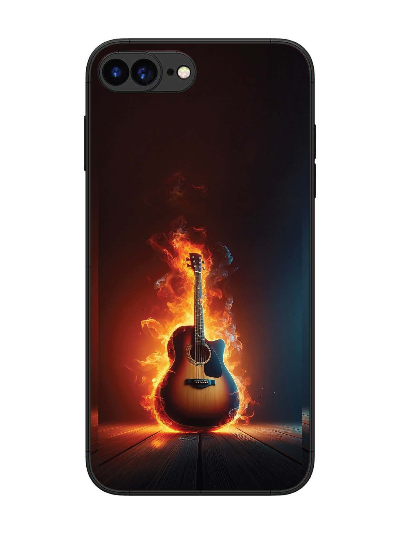 iPhone 8 Plus Fire Acoustic Guitar Stage Passion