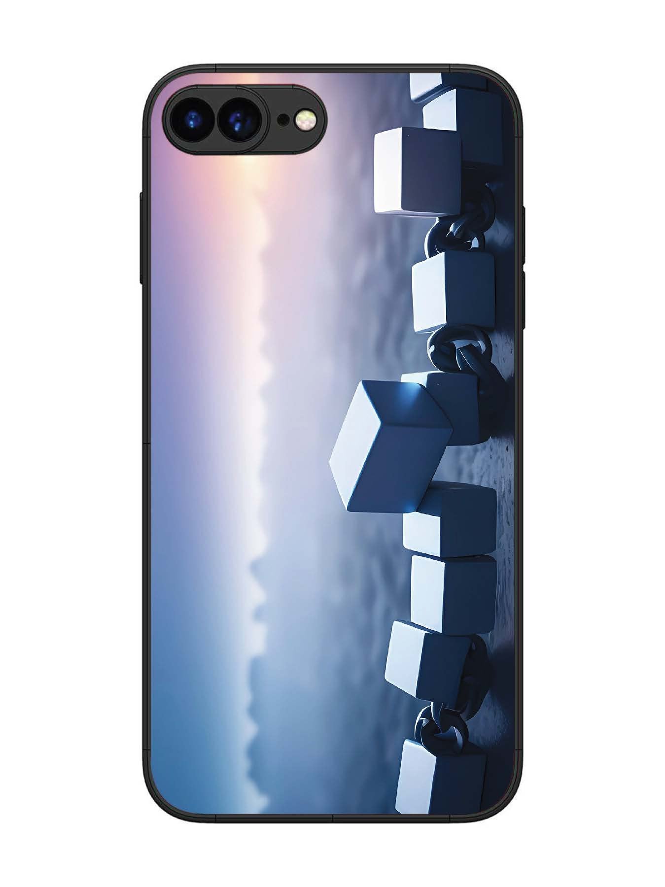iPhone 7 Plus Minimalist Blockchain Cube Chain