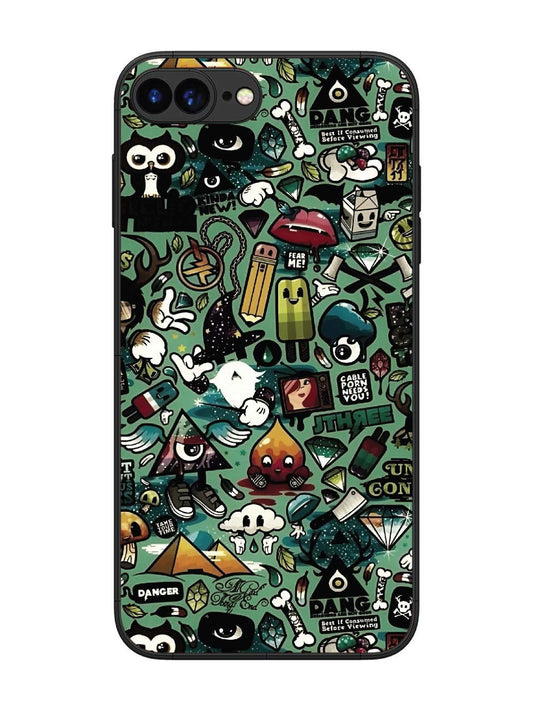 iPhone 7 Plus Pop Art Doodle Graffiti Collage