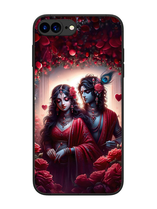 iPhone 7 Plus | 2D Metal | Couples in Red theme like Radha Krishna | IP-7Pl-458