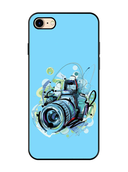 iPhone 8 Camera Blue Background