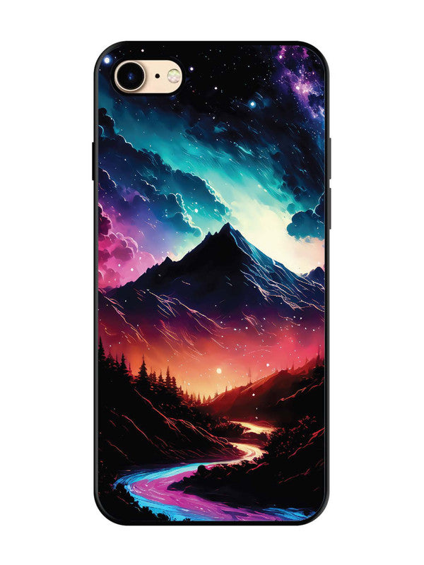 iPhone 8 mountain-valley-Colorful-cloud-at-night