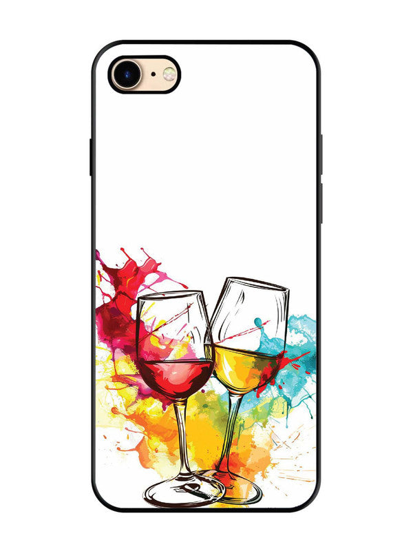 iPhone 8 Colorful wine glasses