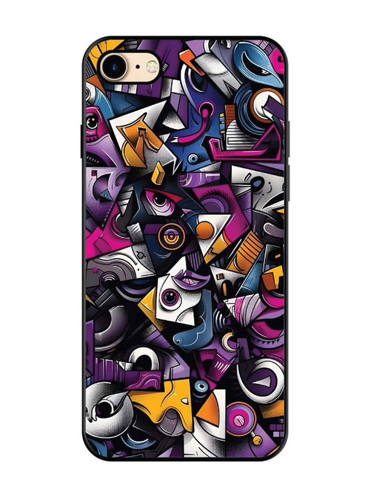 iPhone 8 Abstract Geometric Graffiti Chaos