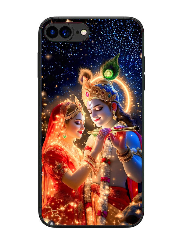 iPhone 8 Plus | 2D Metal | Radha Krishna posing with flute | IP-8Pl-462