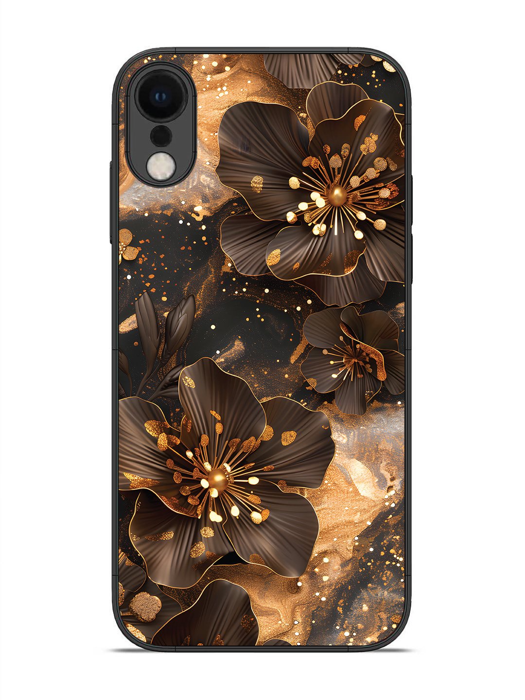 iPhone X Golden Flowars