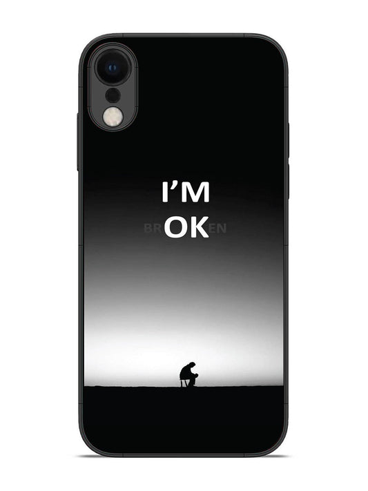 iPhone X I'm Broken A man on Chair Alone