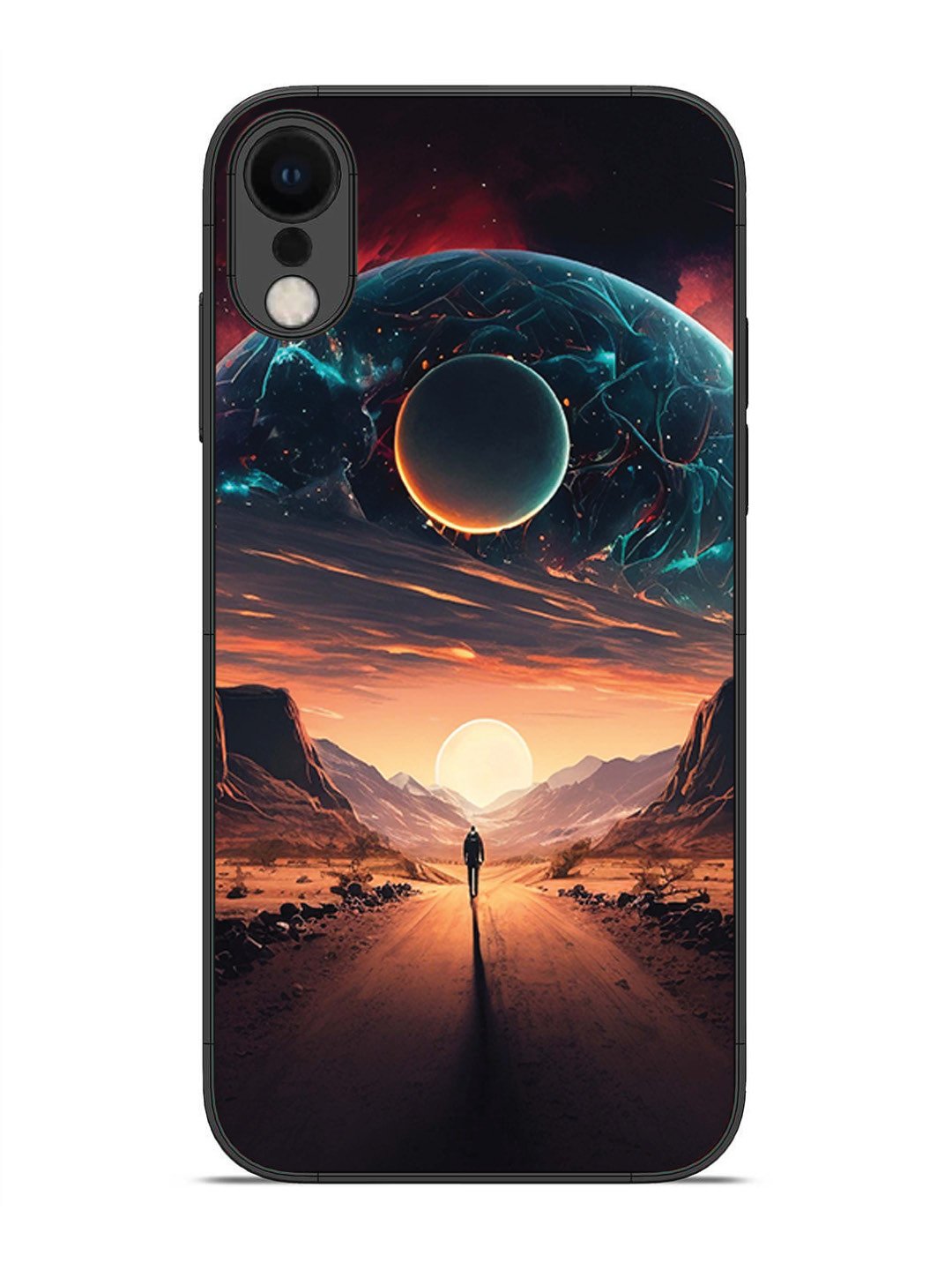 iPhone XR Sunset with space scene