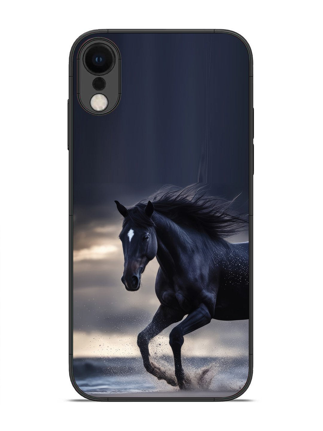 iPhone X black-horse-animal