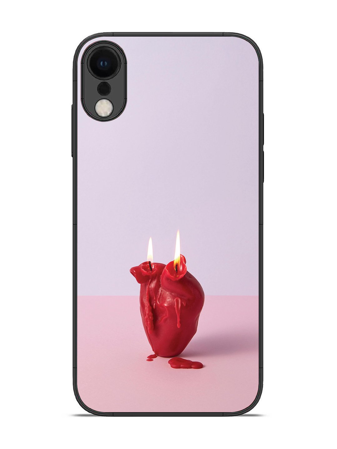 iPhone X A Lighted Heart Candle