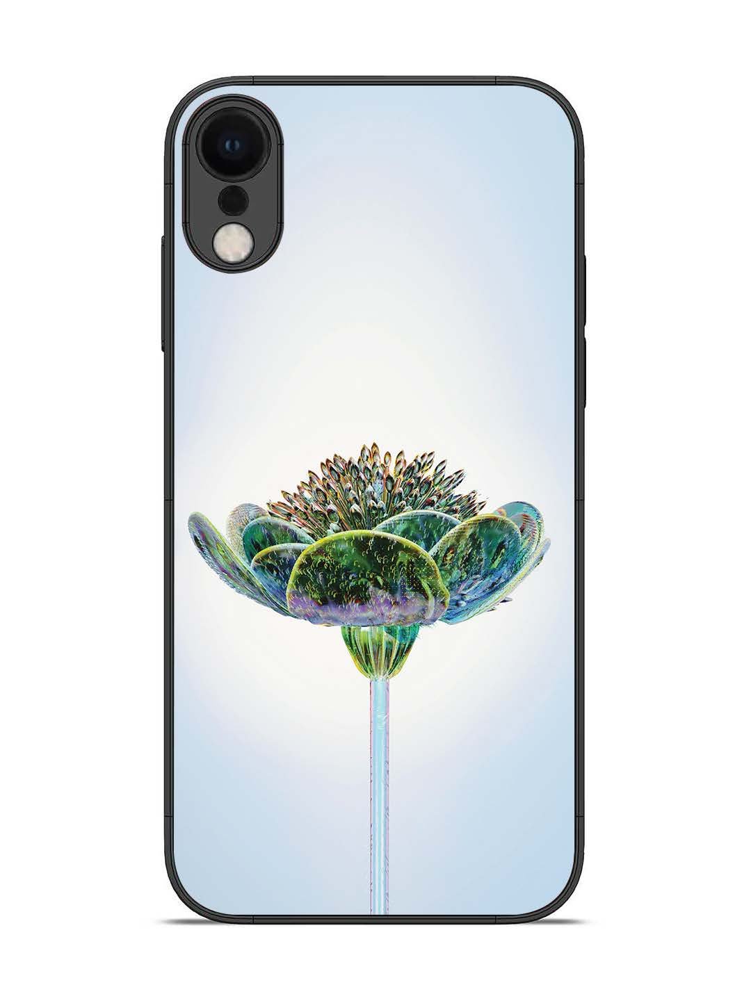 iPhone XR Liquid Glass Chromatic Flower