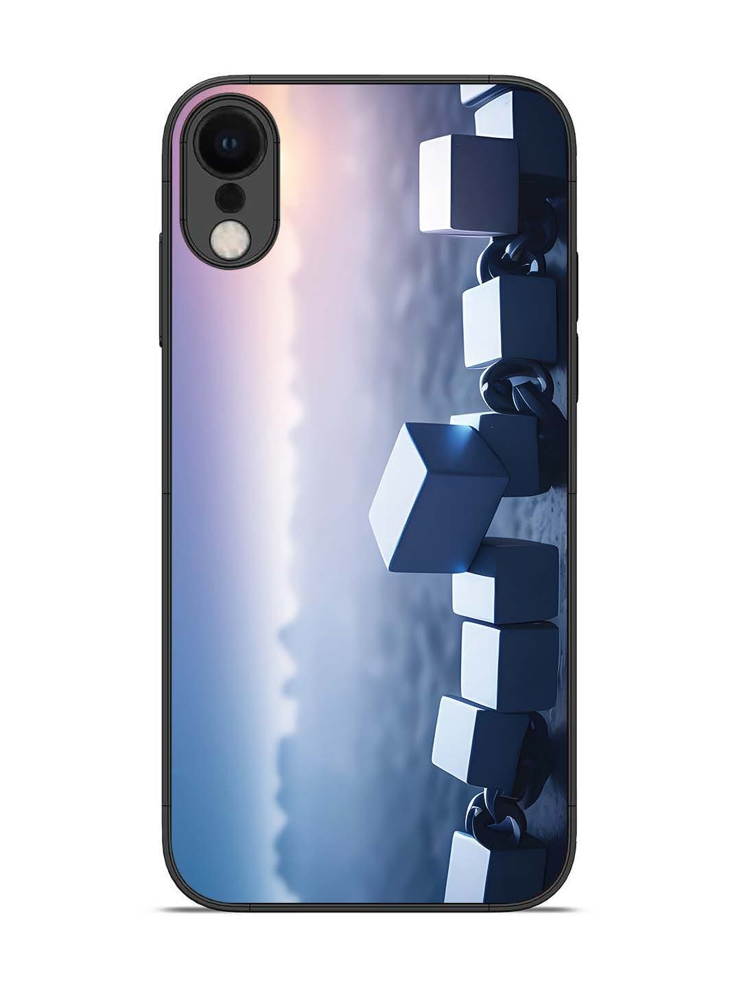 iPhone XR Minimalist Blockchain Cube Chain
