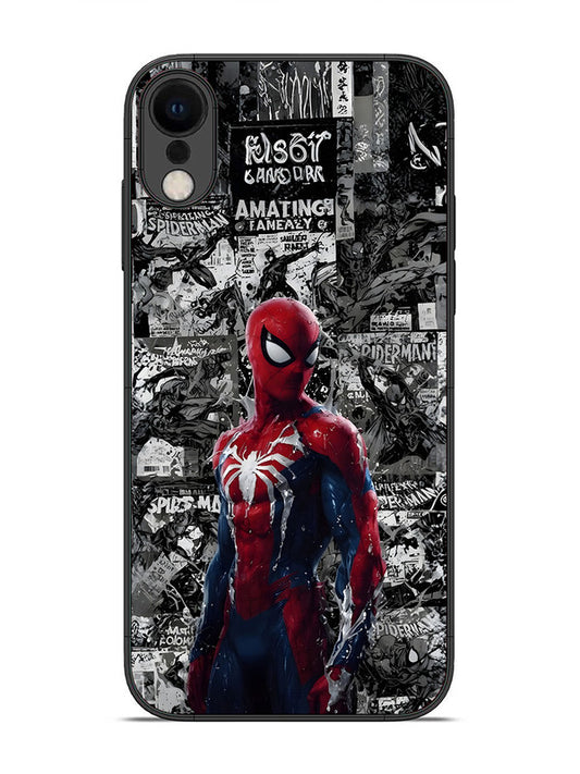 iPhone XR Spiderman Highlighted on News Paper