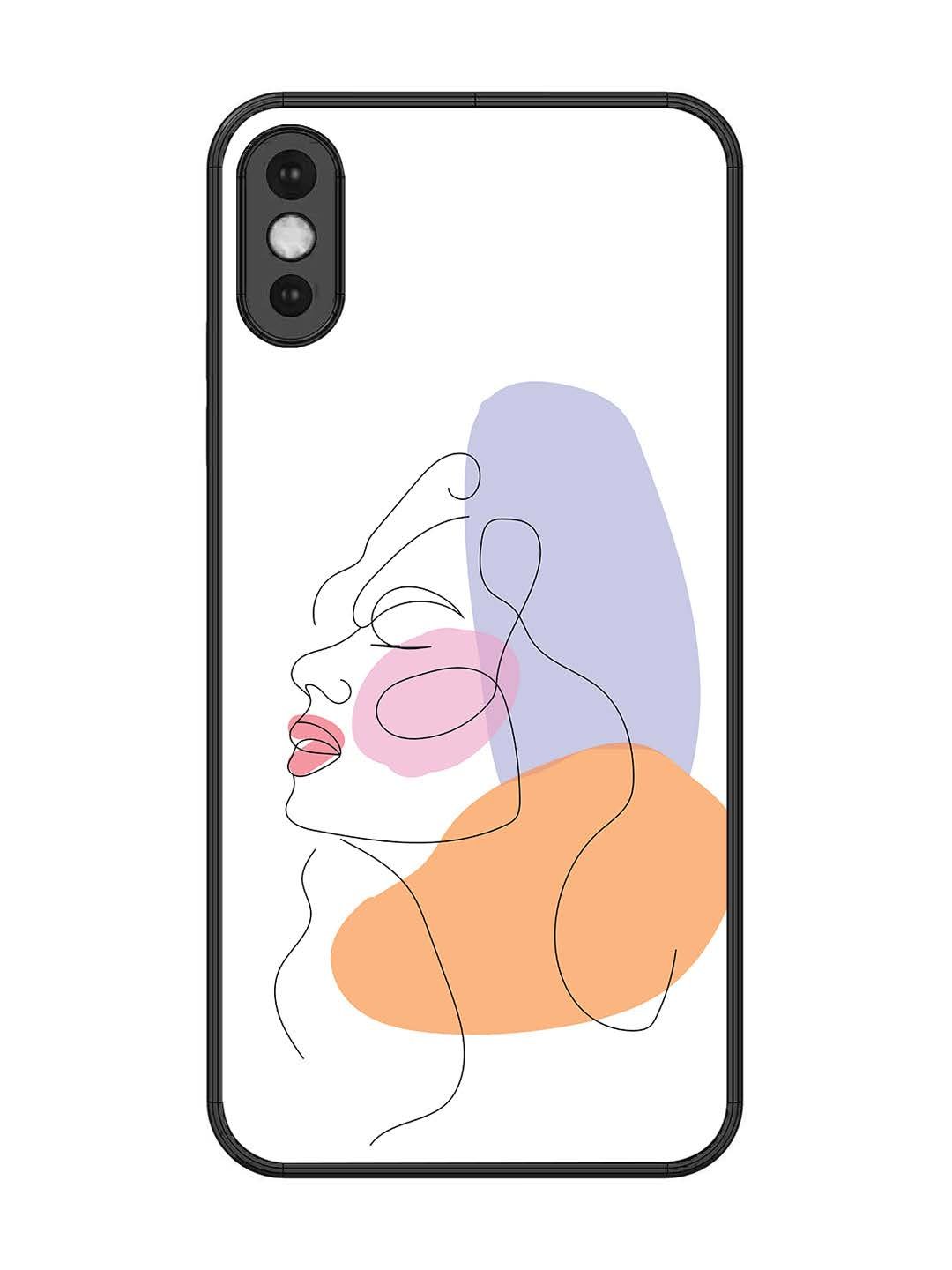 iPhone XS Max Line Art Girl Face