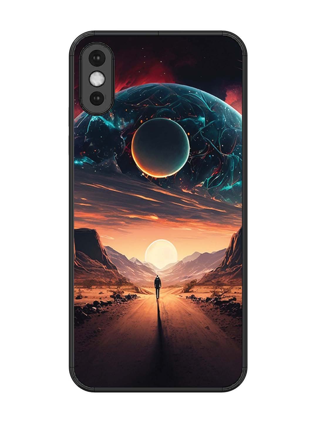 iPhone XS Max Sunset with space scene