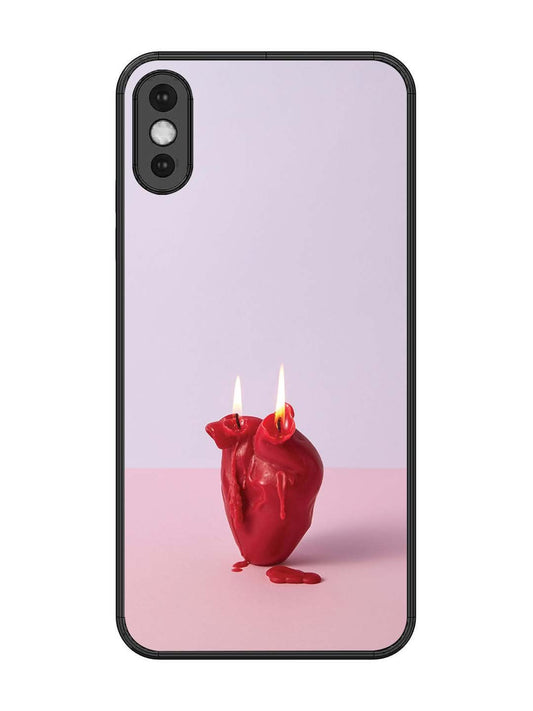 iPhone XS Max A Lighted Heart Candle
