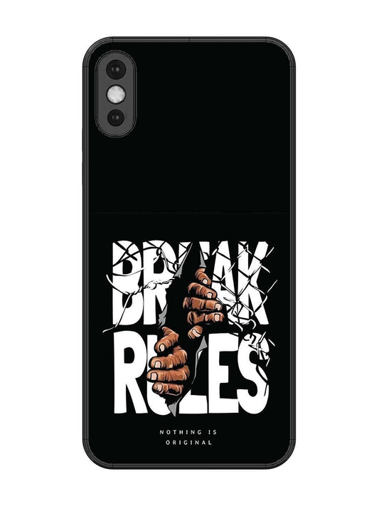 iPhone XS Max Break Rules Gritty Typography Art