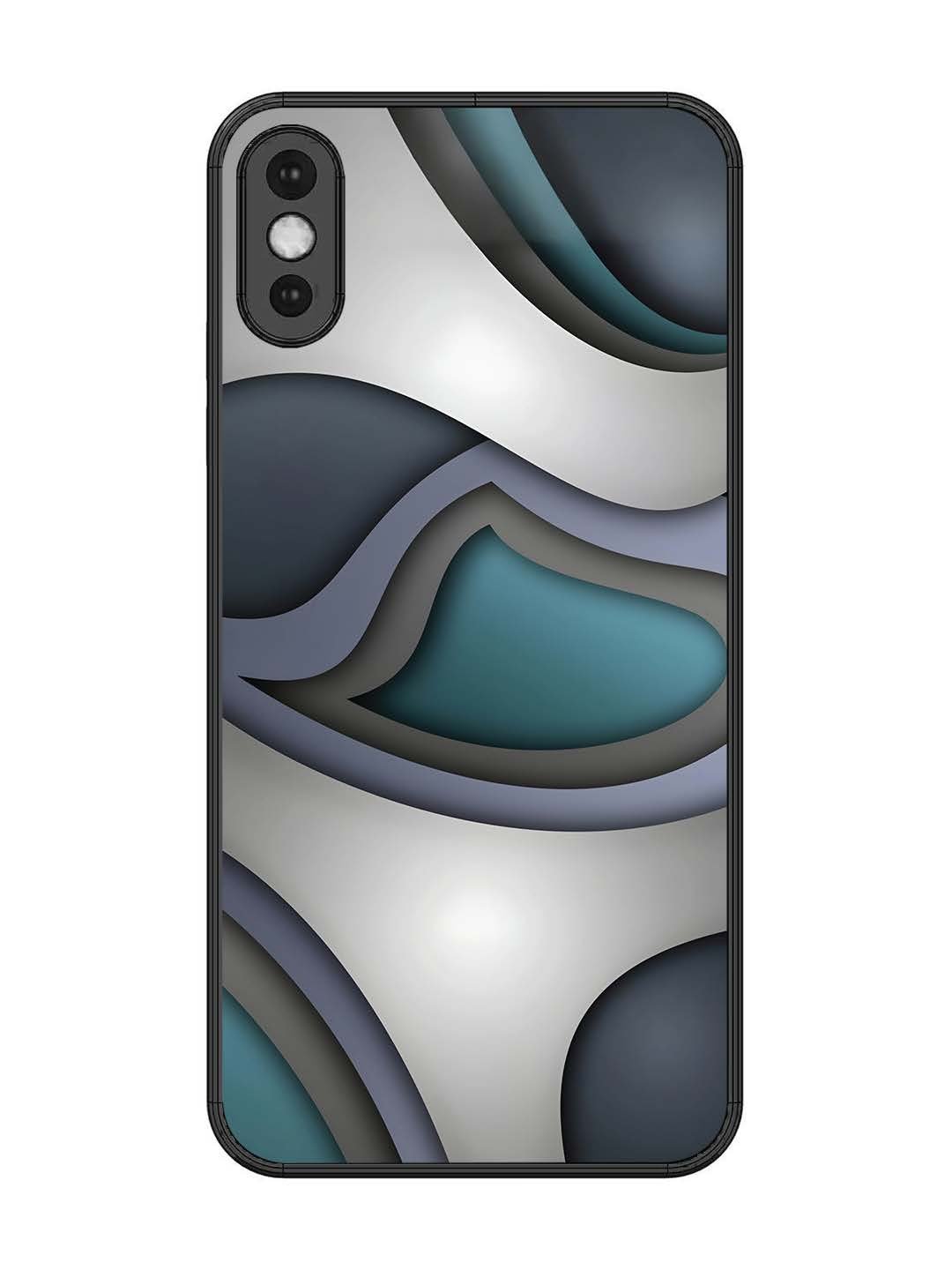 iPhone XS Max Slate Blue Gradient Wave