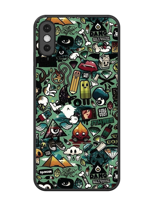 iPhone XS Max Pop Art Doodle Graffiti Collage