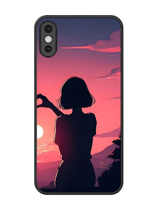 iPhone XS Max Love Heart with Hand Girl