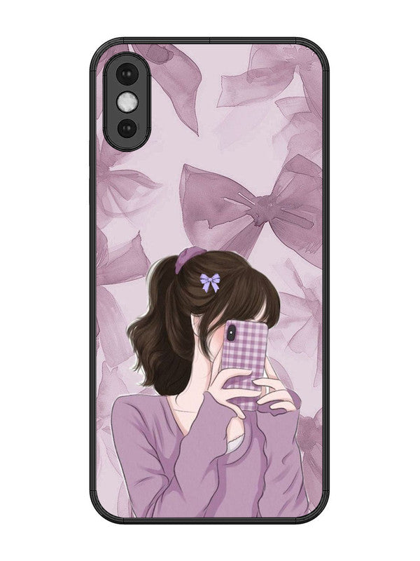 iPhone XS Max Pinky Girl taking selfie