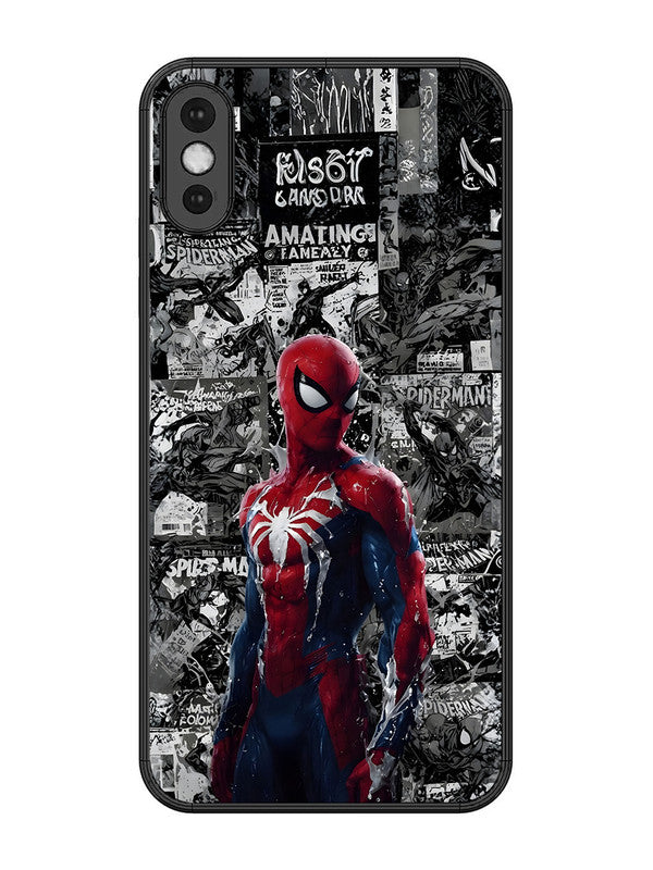 iPhone XS Max Spiderman Highlighted on News Paper