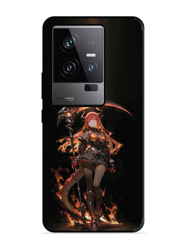 iQoo 11 5G anime-girl-sycthe-red-hair-horn