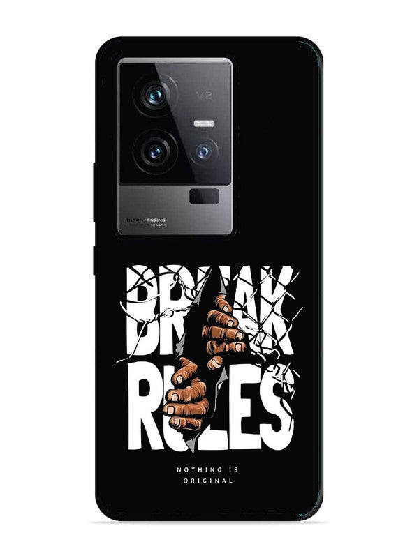 iQoo 11 5G Break Rules Gritty Typography Art