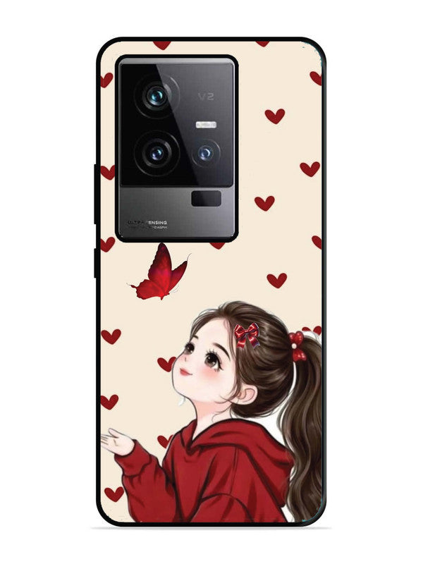 iQoo 11 5G Beautiful girl with red butterfly
