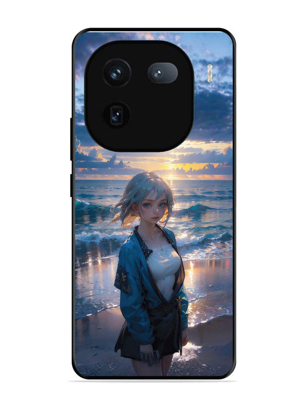 iQoo 12 5G Anime Girl Beach Ocean Waves