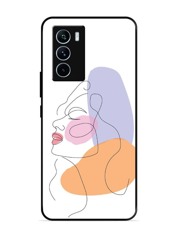 iQoo 9 SE Line Art Girl Face