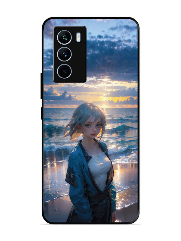 iQoo 9 SE Anime Girl Beach Ocean Waves