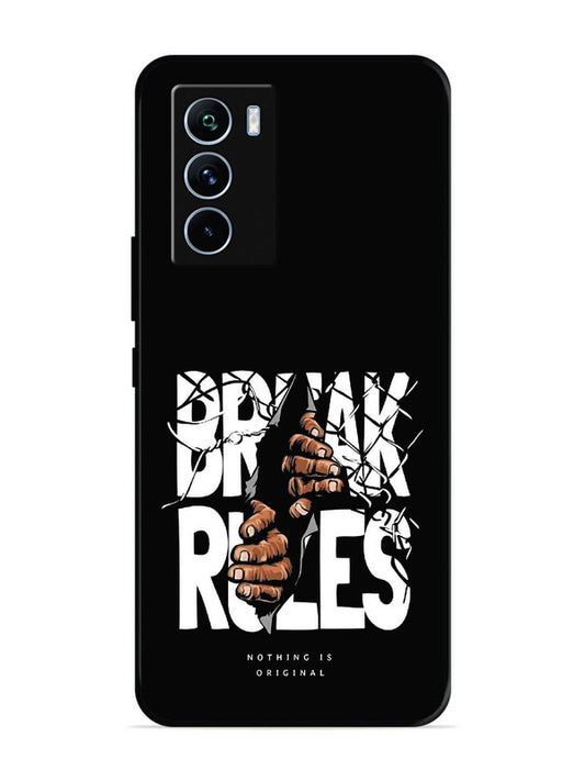 iQoo 9 SE Break Rules Gritty Typography Art