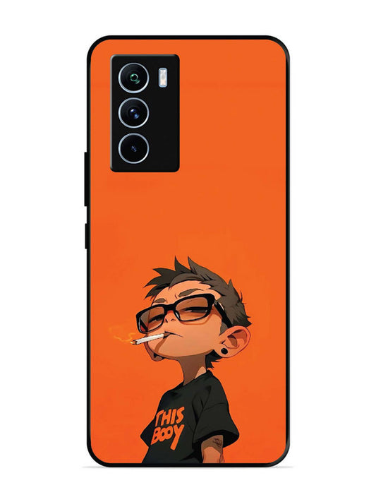 iQoo 9 SE Vibrant Orange Attitude Cartoon