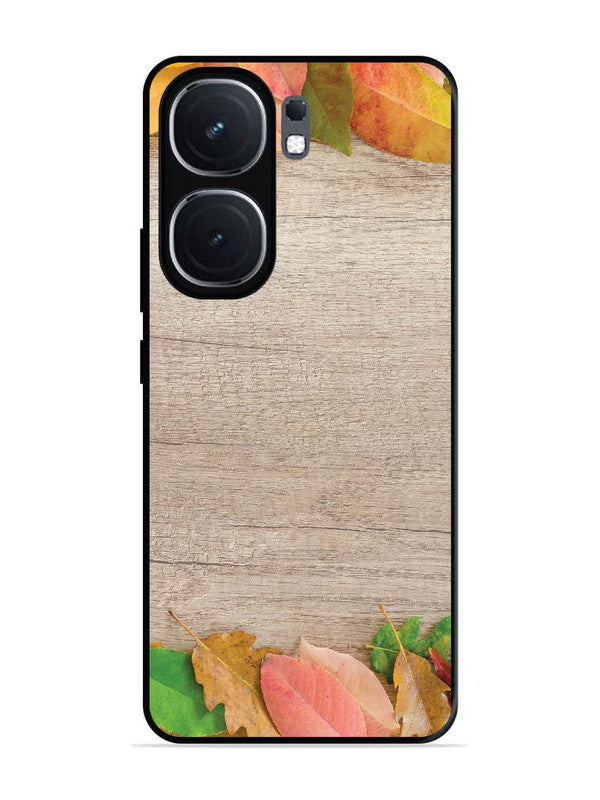 iQoo Neo 9 Pro Autumn Leafs On Wooden Table