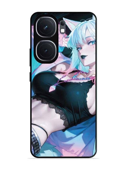 iQoo Neo 9 Pro anime girl fox headpohone white Hair
