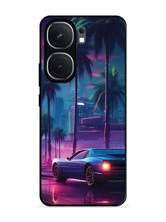 iQoo Neo 9 Pro sunset-sports-car-city-palm-trees