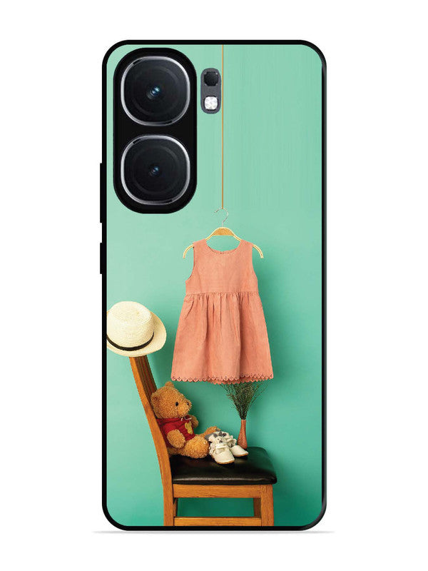 iQoo Neo 9 Pro Trendy dress for girl near toy bear