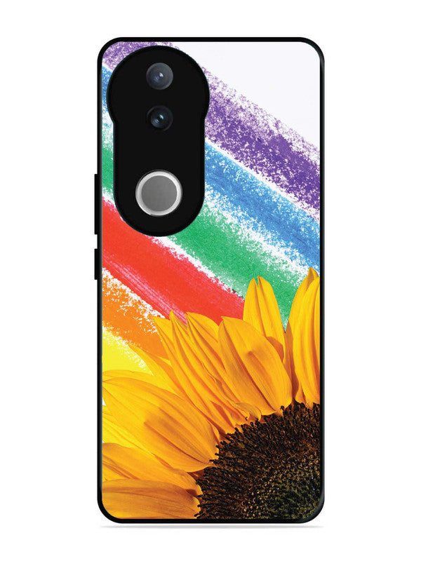 iQoo Z10R 5G Sunflower on Colourful Lines
