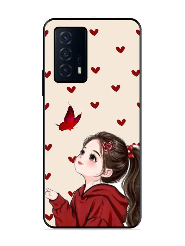 iQoo Z5 5G Beautiful girl with red butterfly