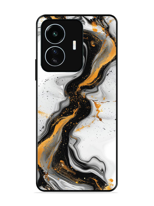 Iqoo Z6 Lite Black And Golden Marble Essence