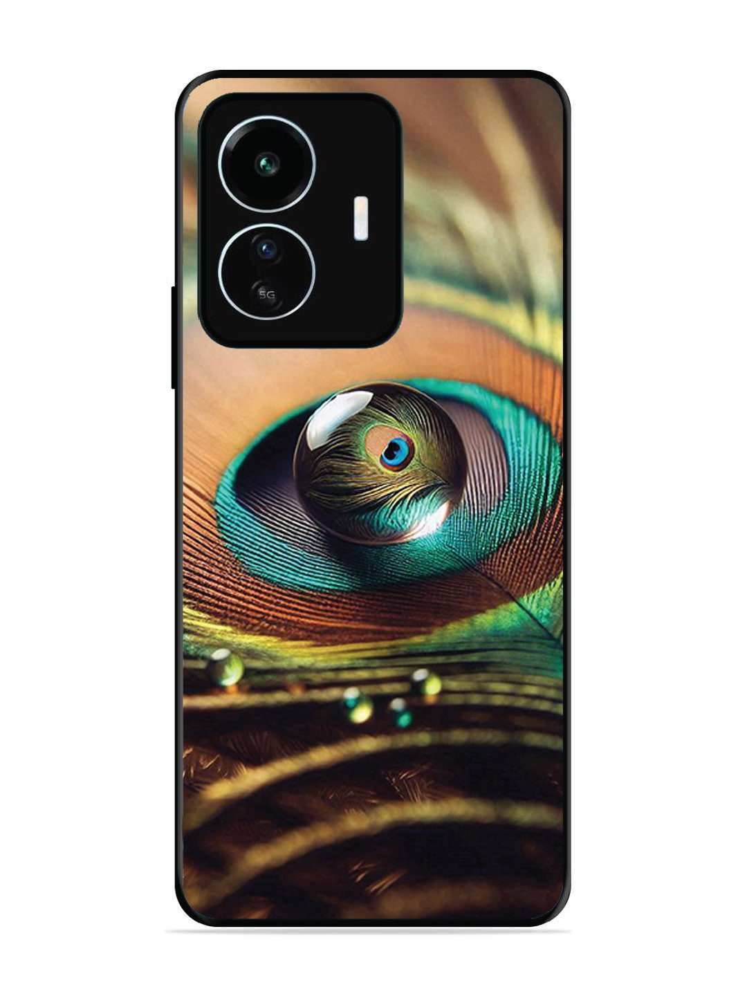 Iqoo Z6 Lite Water Drop On Peacock Feather