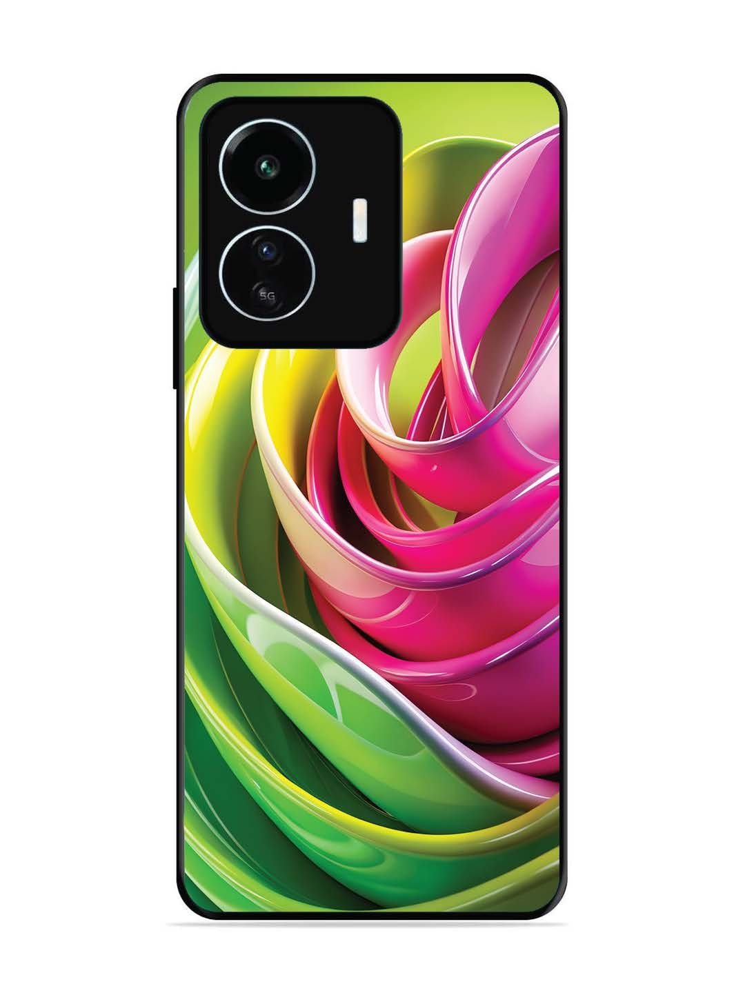 Iqoo Z6 Lite Vibrant Swirl Glossy Ribbon Art