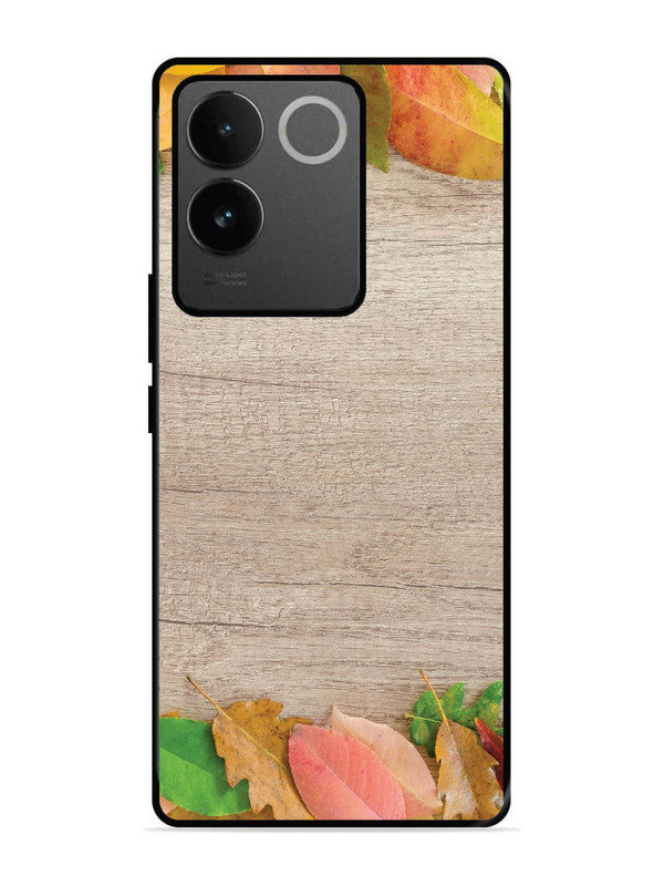 iQoo Z7 Pro 5G Autumn Leafs On Wooden Table