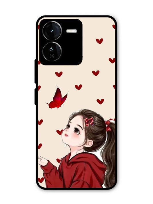 iQoo Z9 5G Beautiful girl with red butterfly
