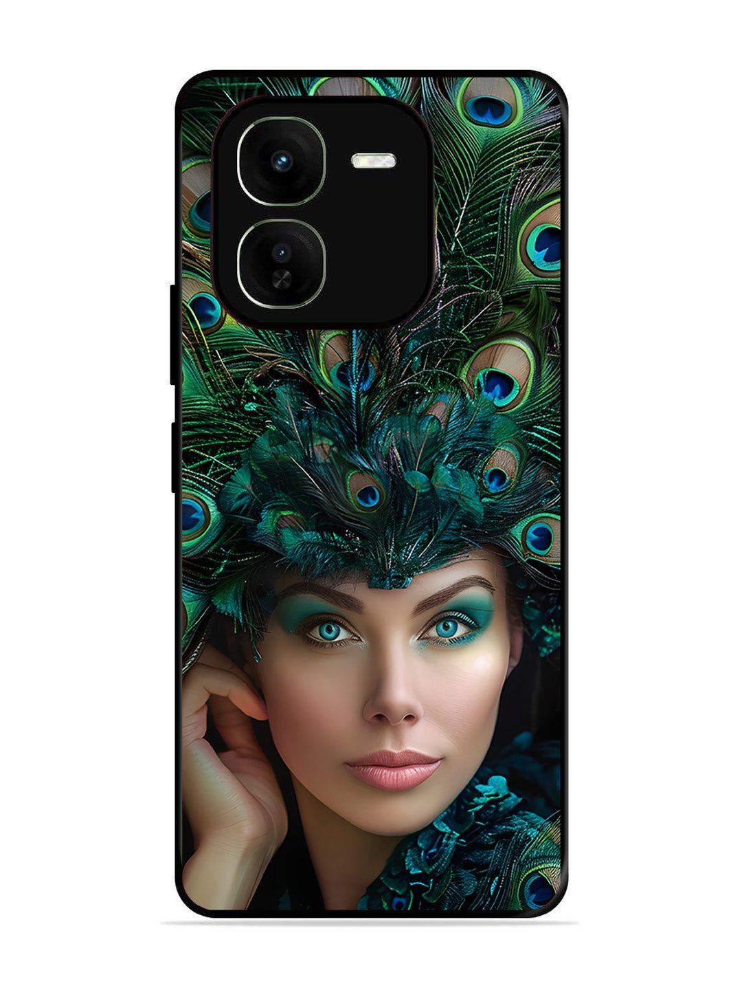 iqoo z9x 5g Girl with peacock feather Crown