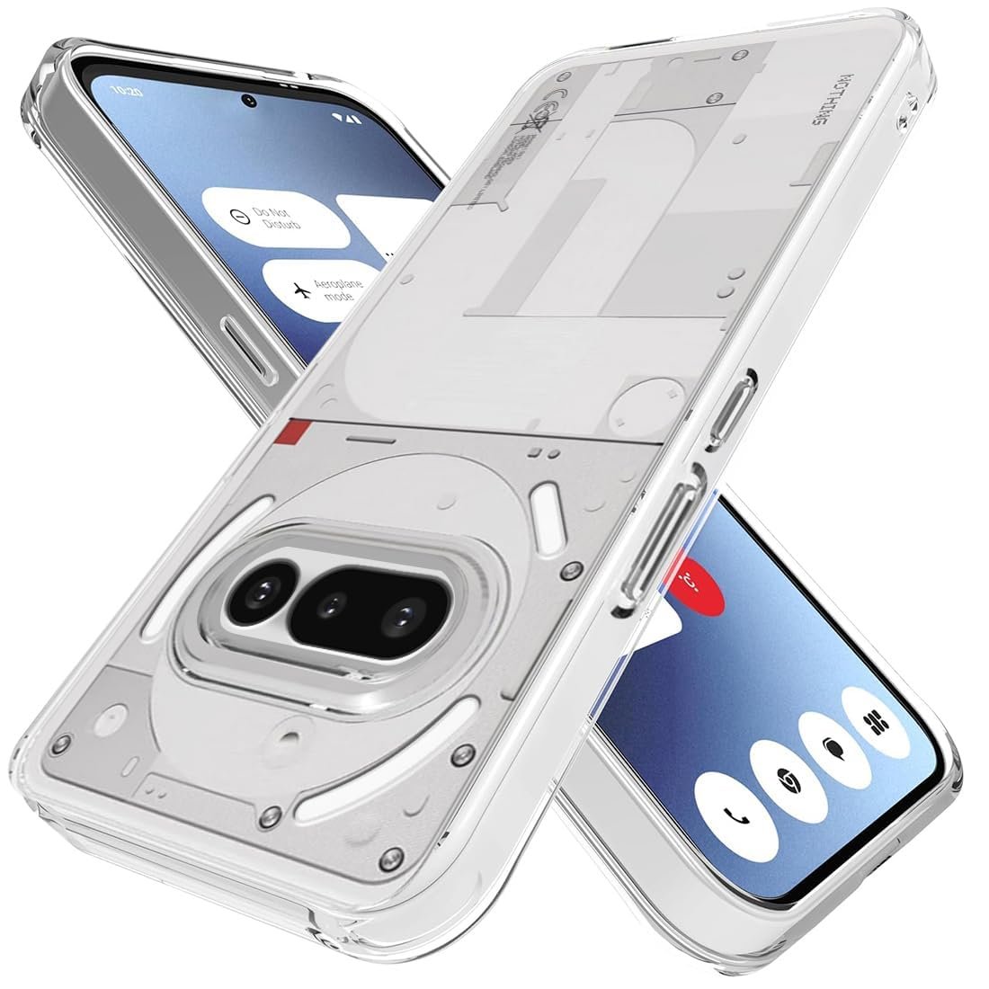 Nothing Phone 3A Transparent Case Flexible, Transparent